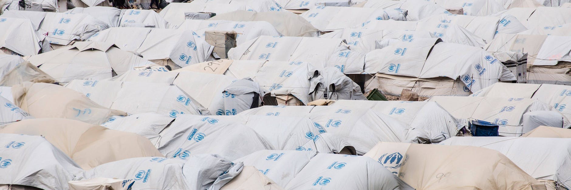 Die Flüchtlingszelte im Camp Kara Tepe auf Lesbos.