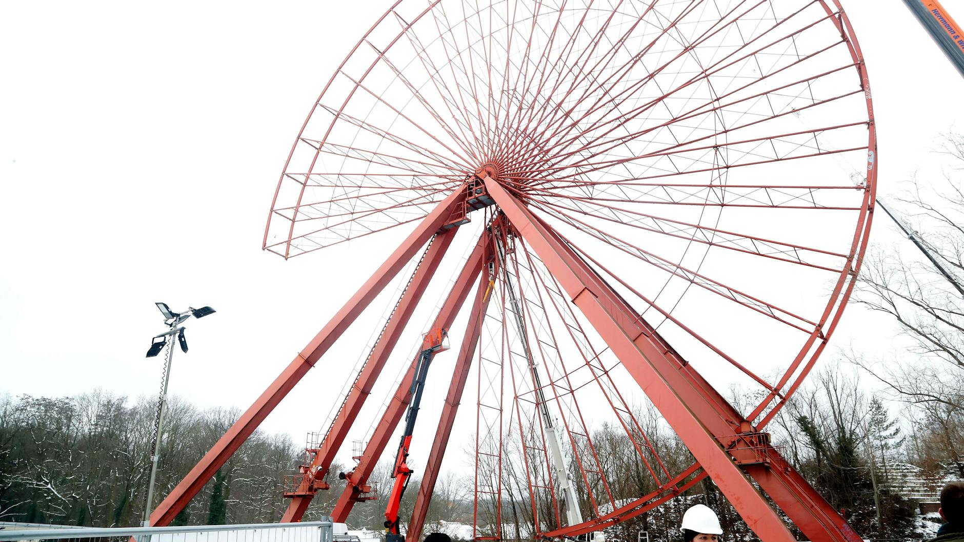 Das Riesenrad im Spreepark: Im Januar wurde es abgebaut, um es zu sanieren.