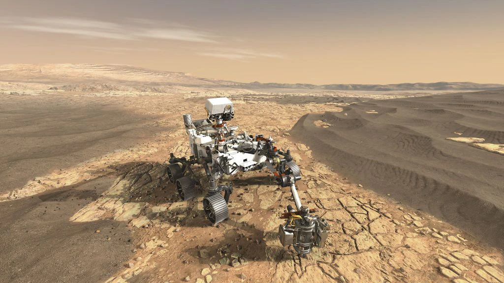 So sieht der Rover Perseverance mit seinen hochmodernen Geräten aus der Nähe aus.