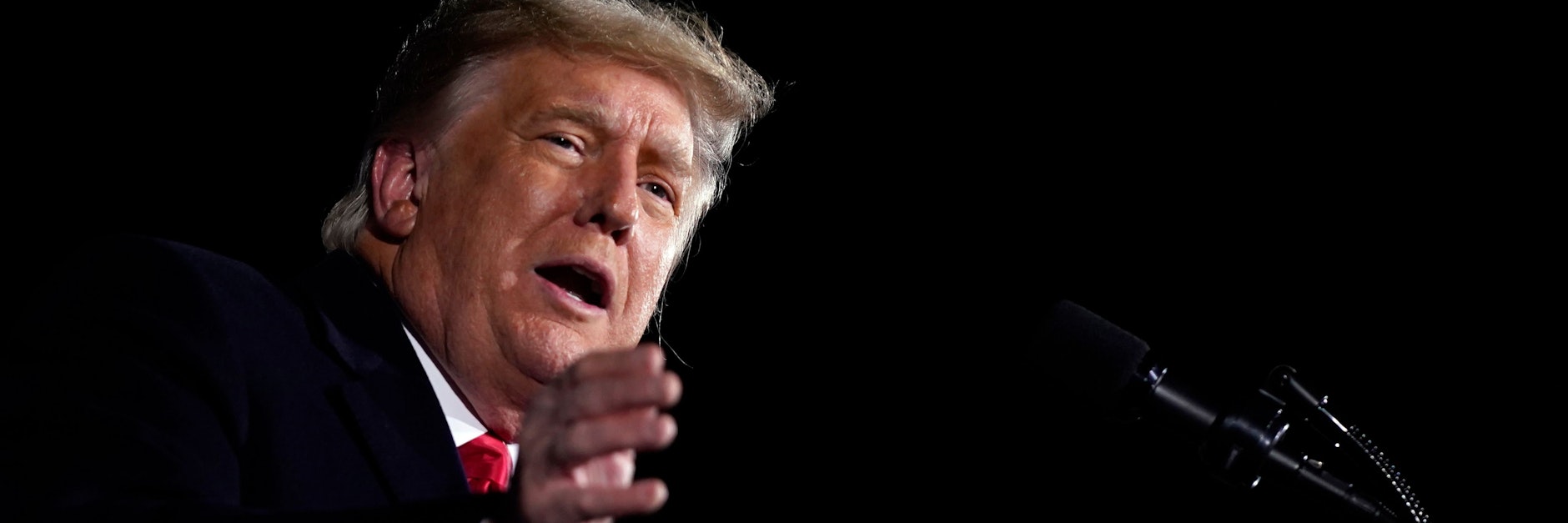 Donald Trump will seine erste Rede als Ex-Präsident halten.