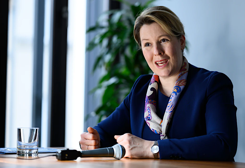 Franziska Giffey (SPD), Bundesfamilienministerin, bei einem Interview.