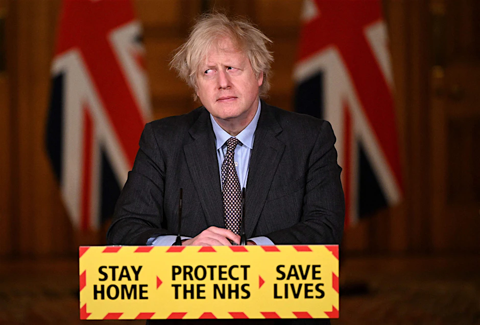 Premier Boris Johnson: unser Role Model für den Corona-Frisurentyp „Strohdach“.