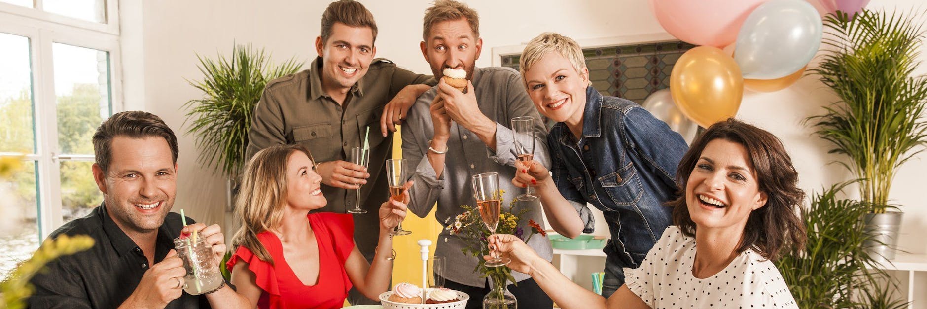 Sind immer gut gelaunt: Die Moderatoren des Frühstücksfernsehens von Sat.1. 