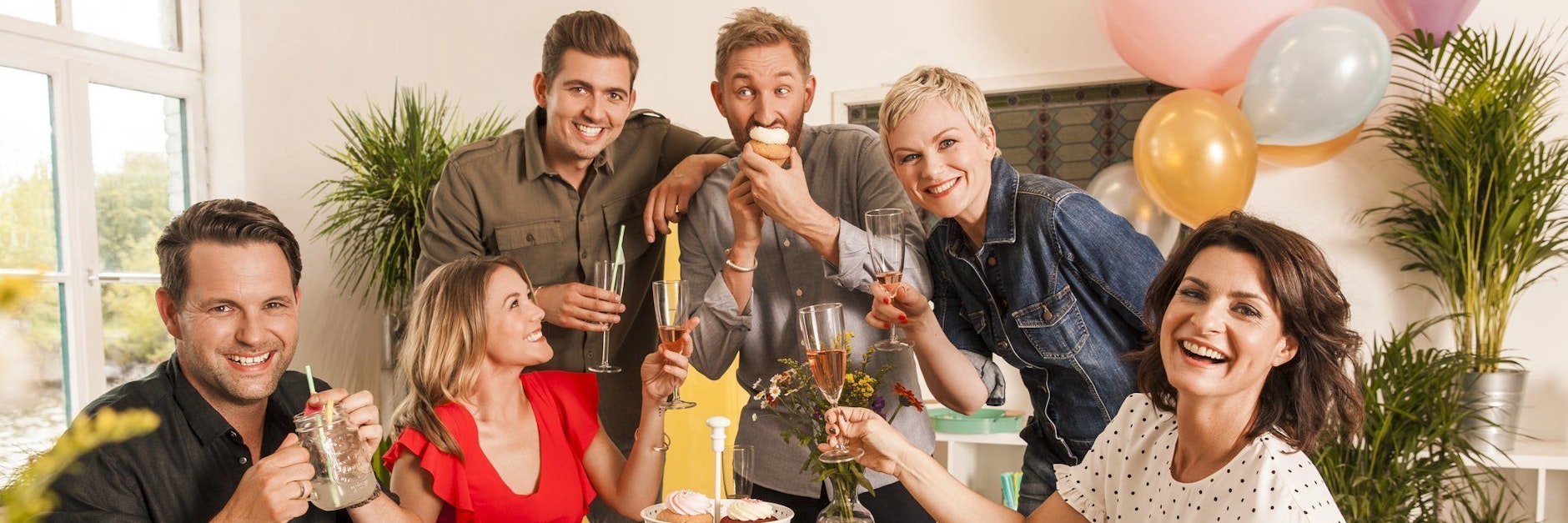 Sind immer gut gelaunt: Die Moderatoren des „Frühstücksfernsehen“ von Sat.1.&nbsp;