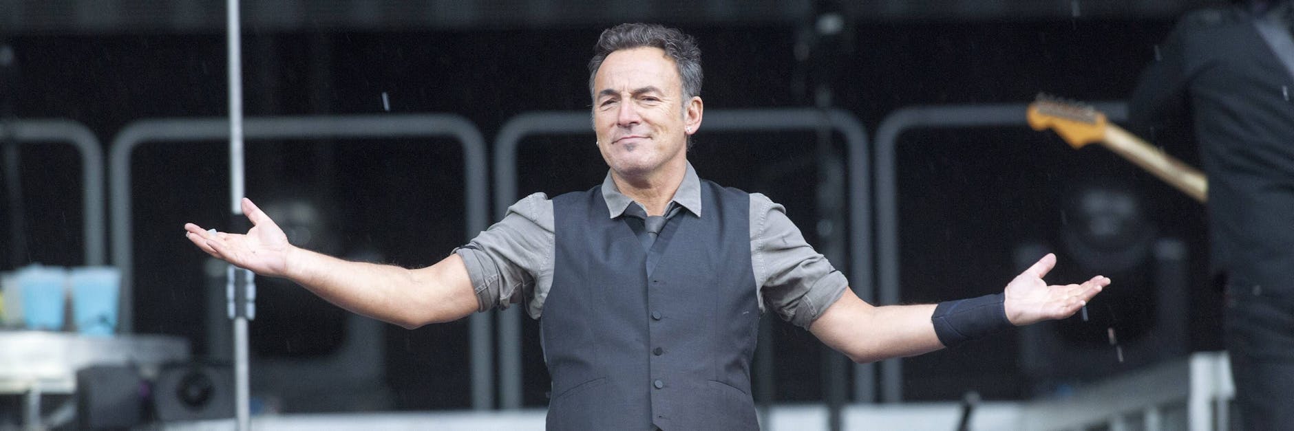 Bruce Springsteen bei einem Konzert im Olympiastadion in München 2013.