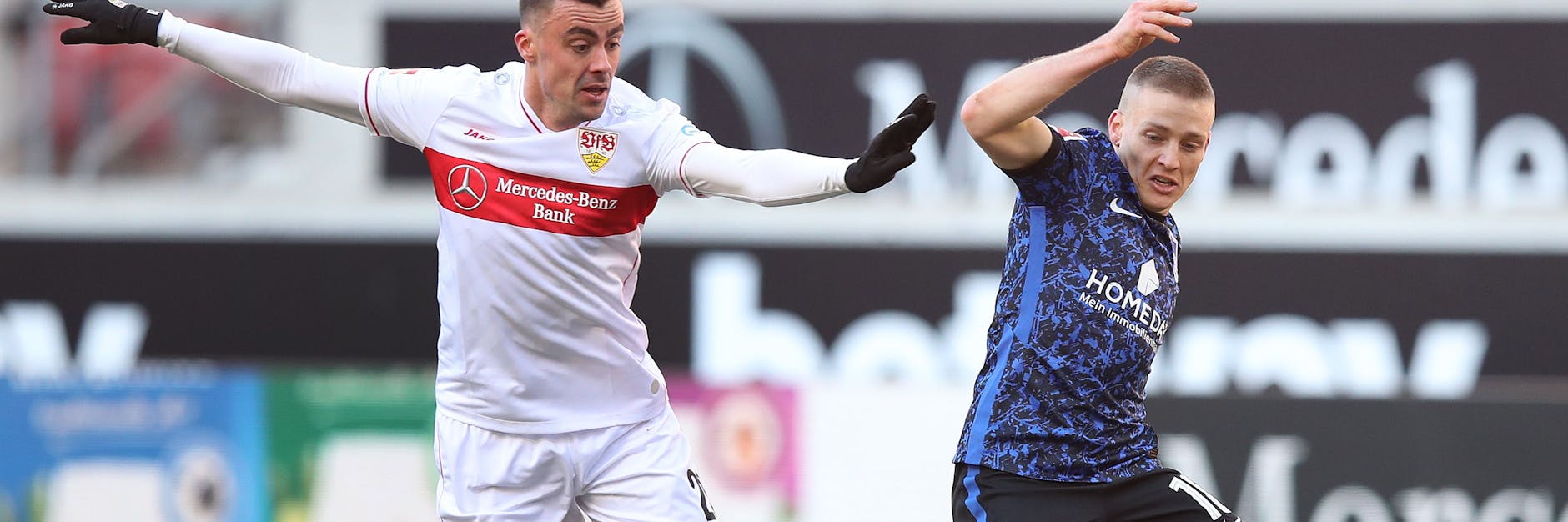 Der Argentinier Santiago Ascacibar wird wegen seiner Mentalität (r.) im Abstiegskampf in den nächsten Wochen noch dringend gebraucht werden. 