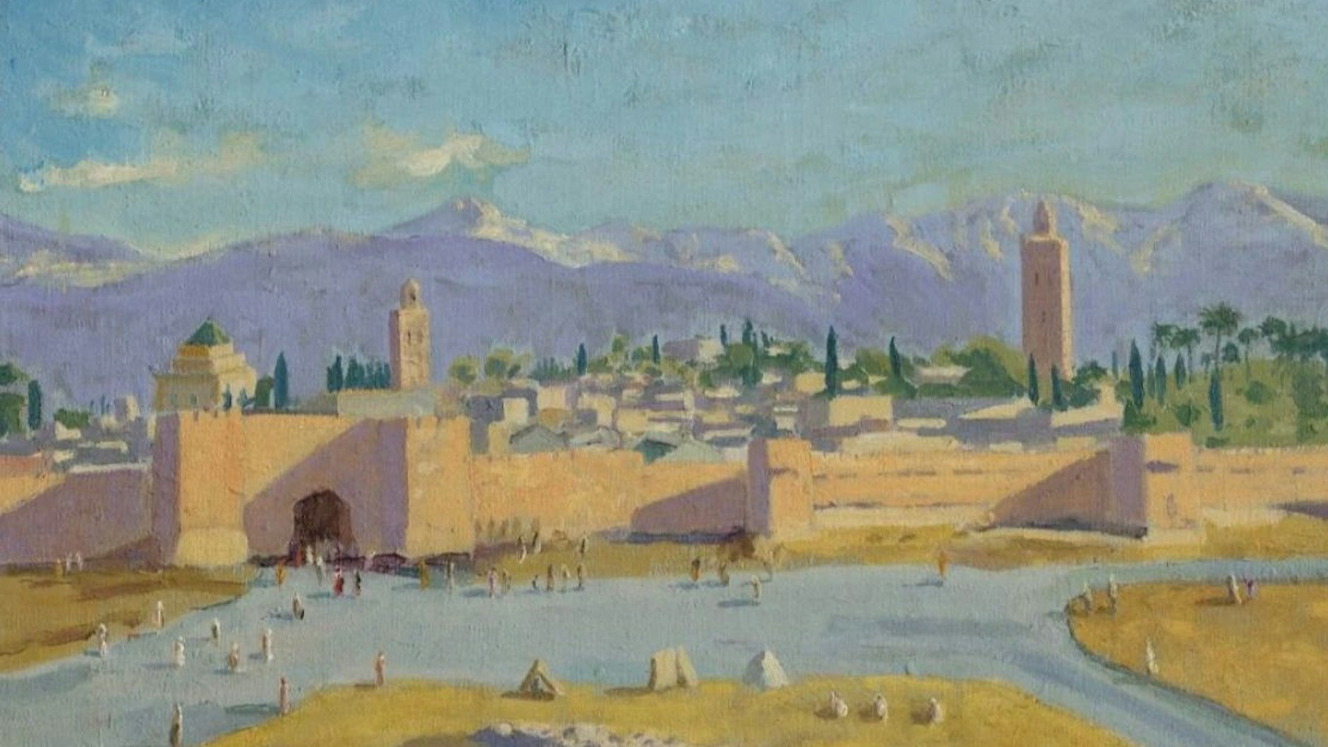 Winston Churchill malte 1943 das Gemälde „Tower of the Koutoubia Mosque“ und schenkte es dann dem US-Präsidenten Franklin D. Roosevelt.