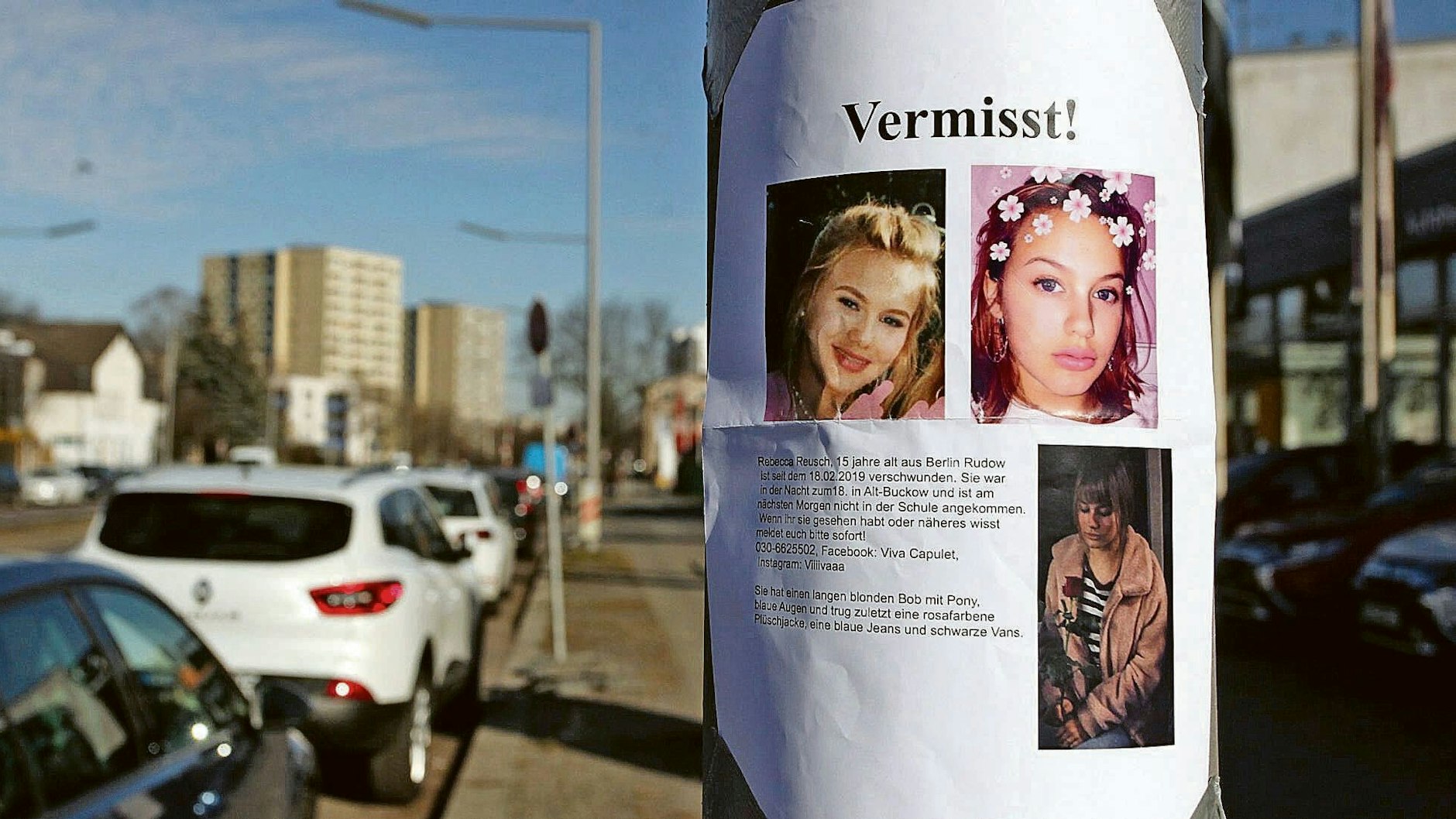 Angehörige und Freunde suchten mit Plakaten im gesamten Stadtgebiet nach Rebecca.&nbsp;