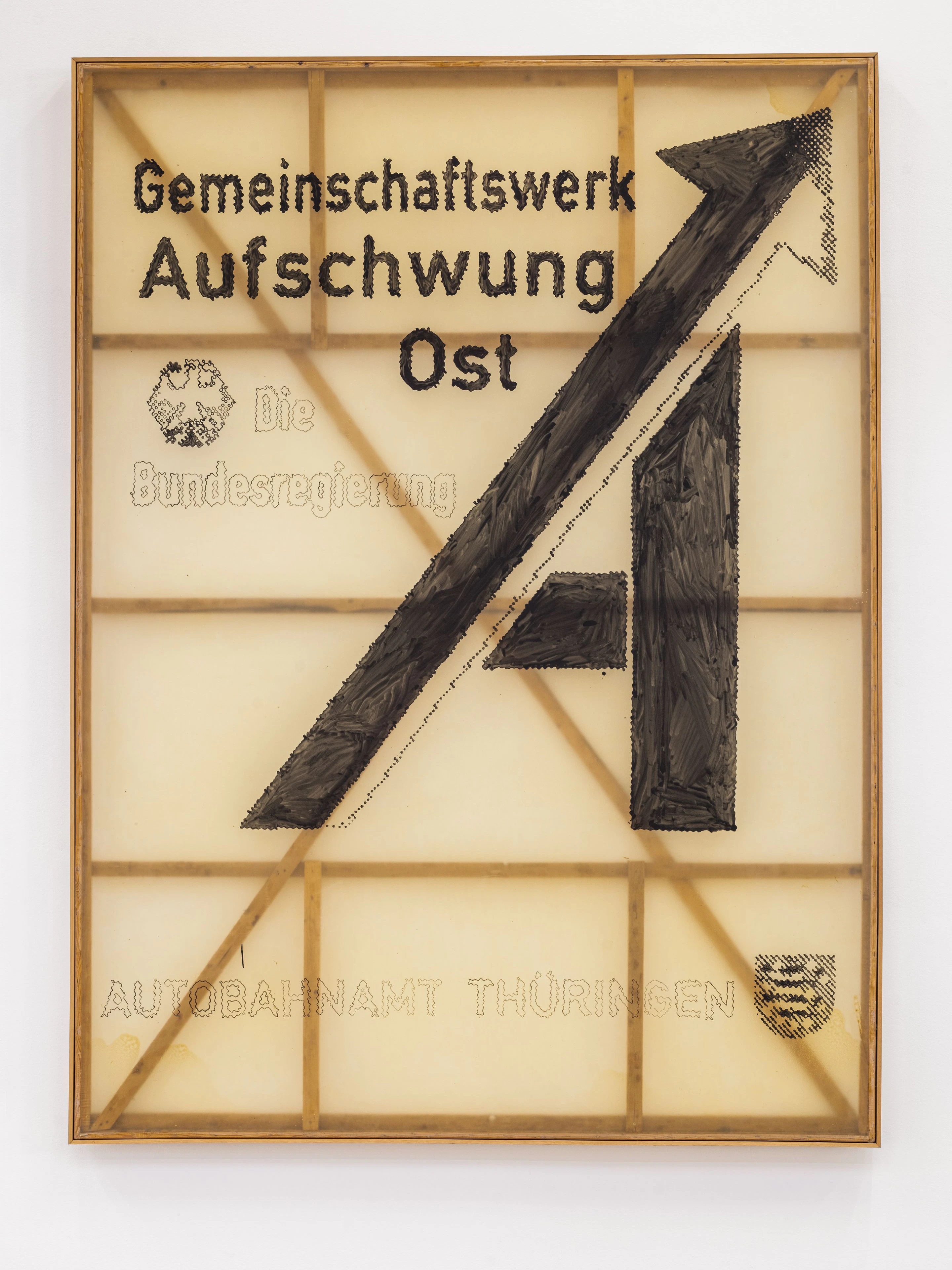 „Gemeinschaftswerk Aufschwung Ost“, 1992, 1998 Schenkung Sigmar Polkes an das Land Berlin/Nationalgalerie.