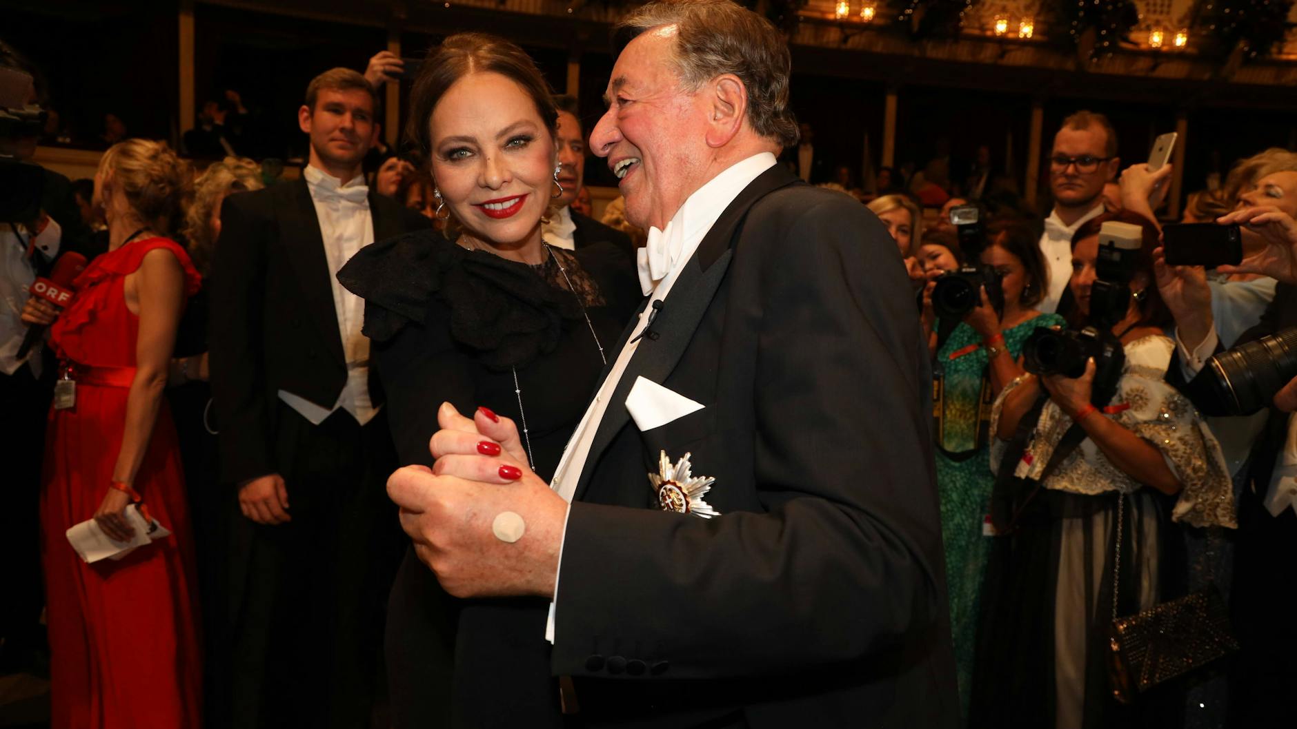 Richard Lugner mit der italienischen Schauspielerin Ornella Muti.