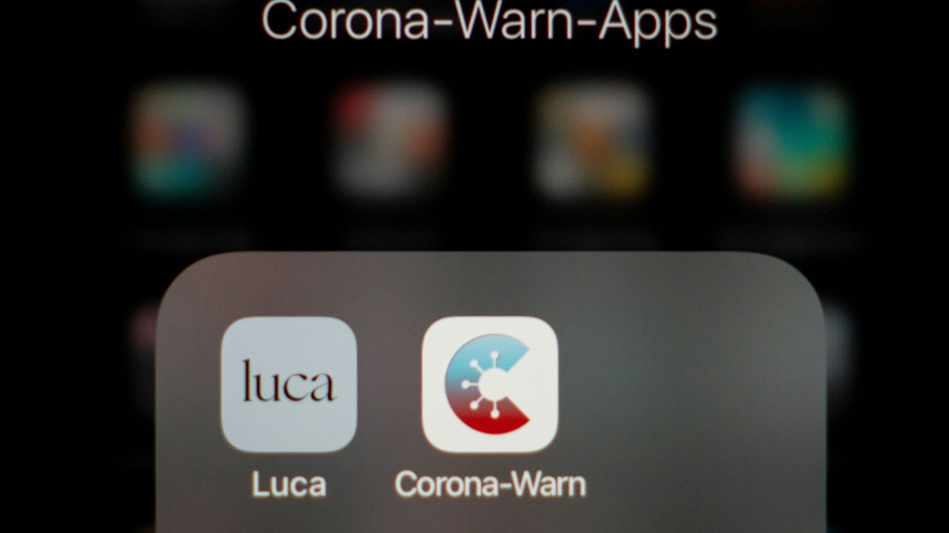 Icons der Corona-Warn-App Luca und der Corona-Warn-App der Bundesregierung.