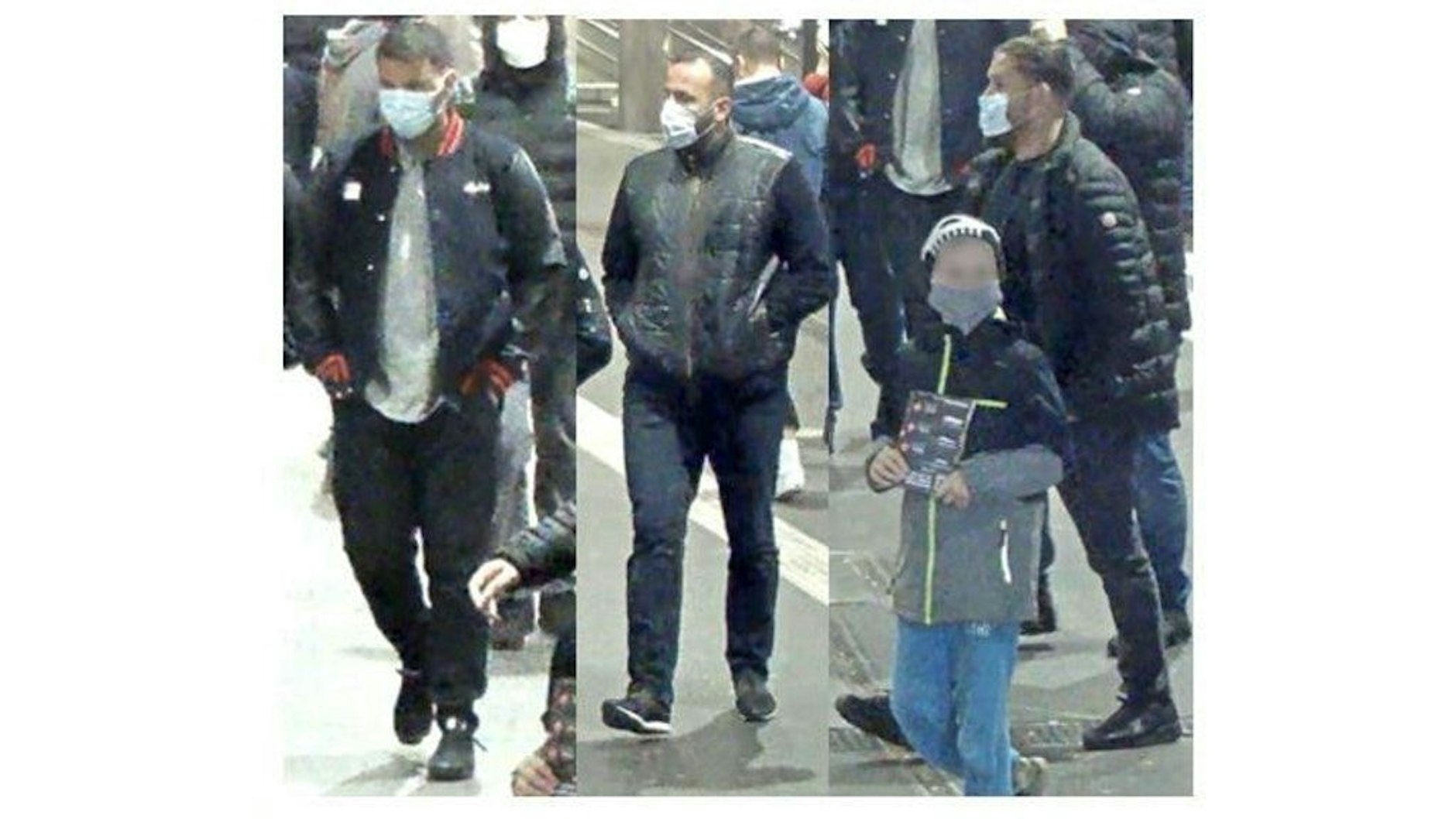 Drei der veröffentlichten Fahndungsfotos