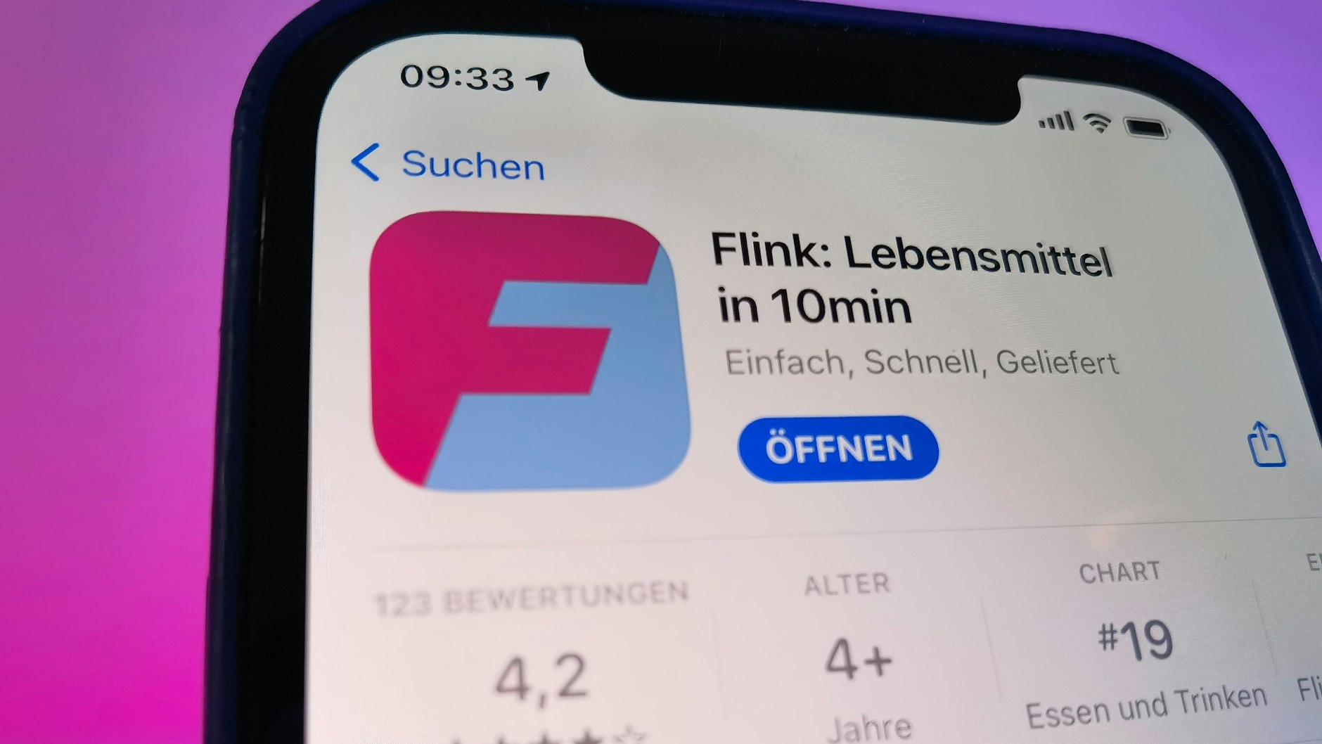 Lebensmittel in zehn Minuten: Bei der App Flink mussten Sicherheitslücken geschlossen werden.