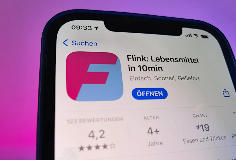 Lebensmittel in zehn Minuten: Bei der App Flink mussten Sicherheitslücken geschlossen werden.