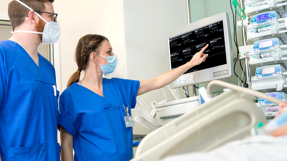 Das Frühwarnsystem von Alexander Meyer auf einer Intensivstation des Deutschen Herzzentrums Berlin.