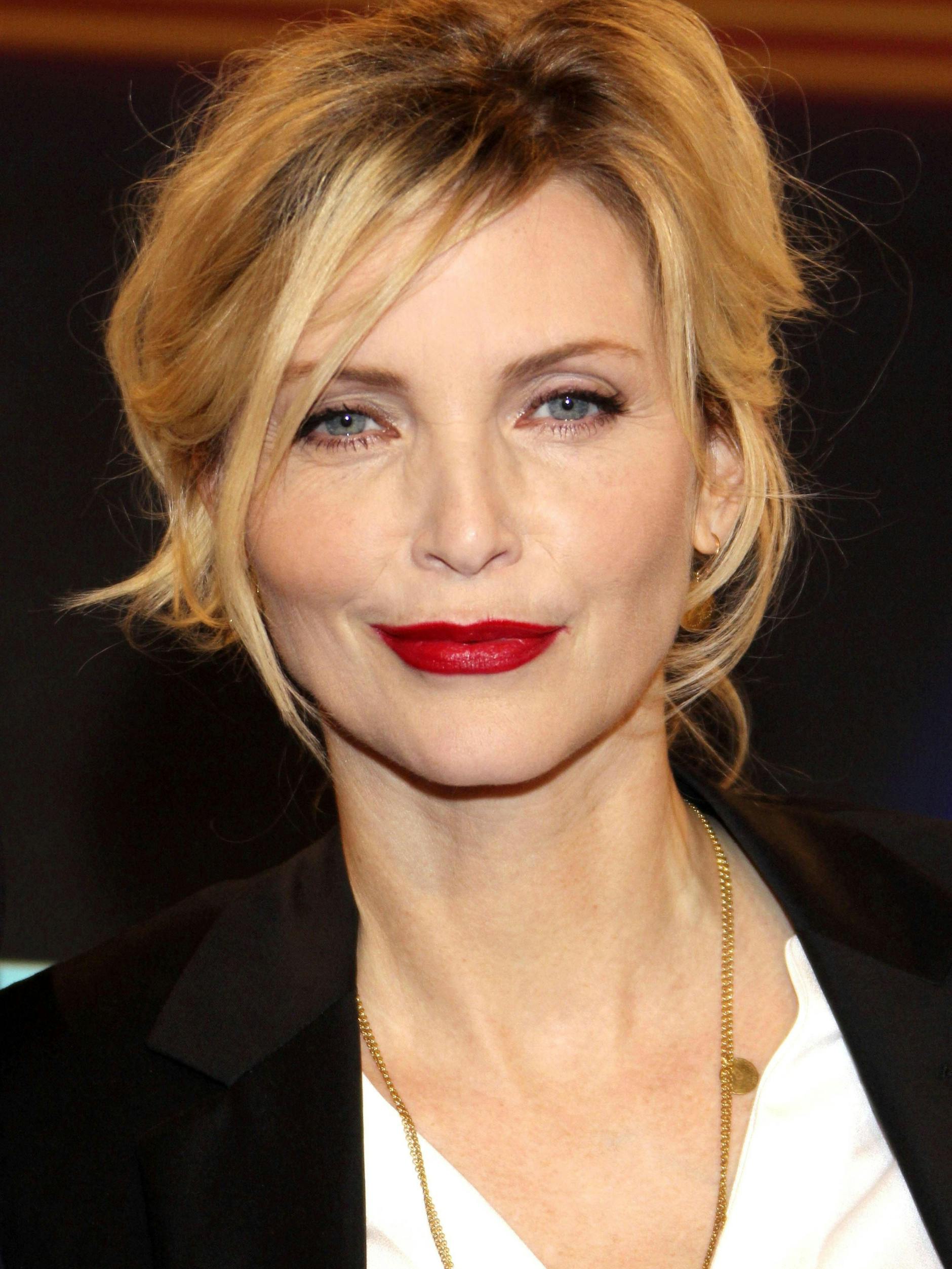 Nadja Auermann bei einem ARD-Fototermin in Hamburg, 2016. 