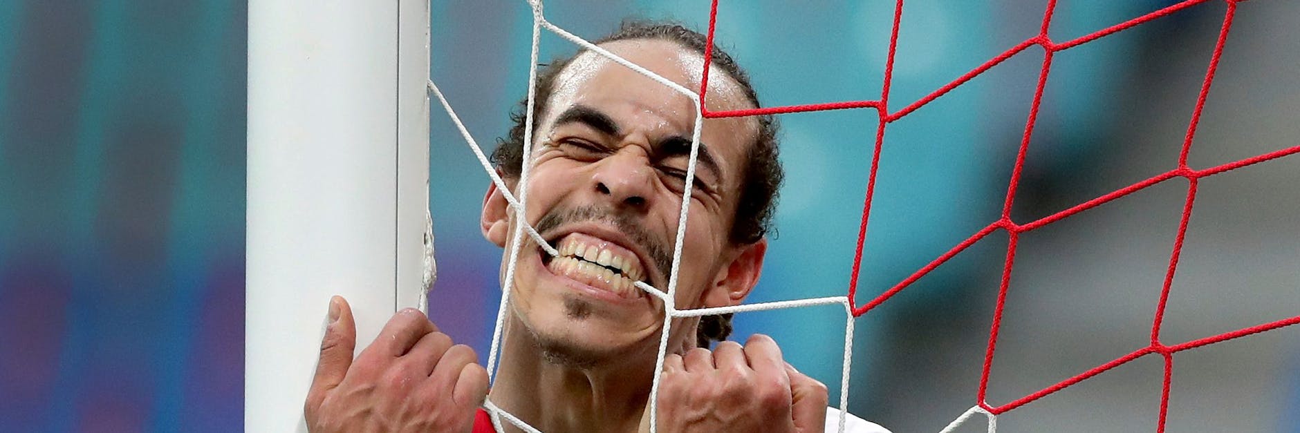 Tornetz al dente? Leipzigs Yussuf Poulsen ärgert sich über eine vergebene Chance. 