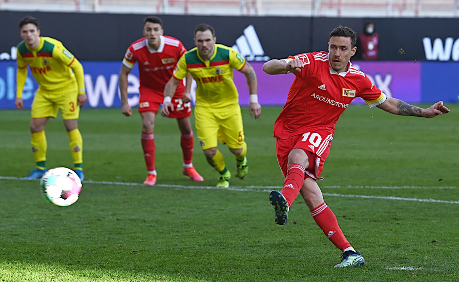 Max Kruse erzielt gegen den 1. FC Köln per Handelfmeter seinen achten Saisontreffer für die Eisernen.&nbsp;