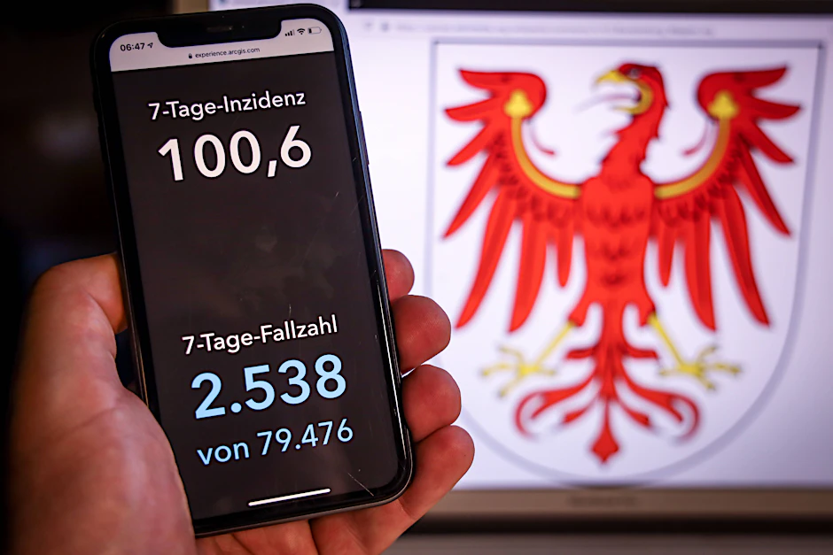 Das&nbsp;Covid-19-Dashboard des RKI zeigt den Inzidenzwert für Brandenburg.