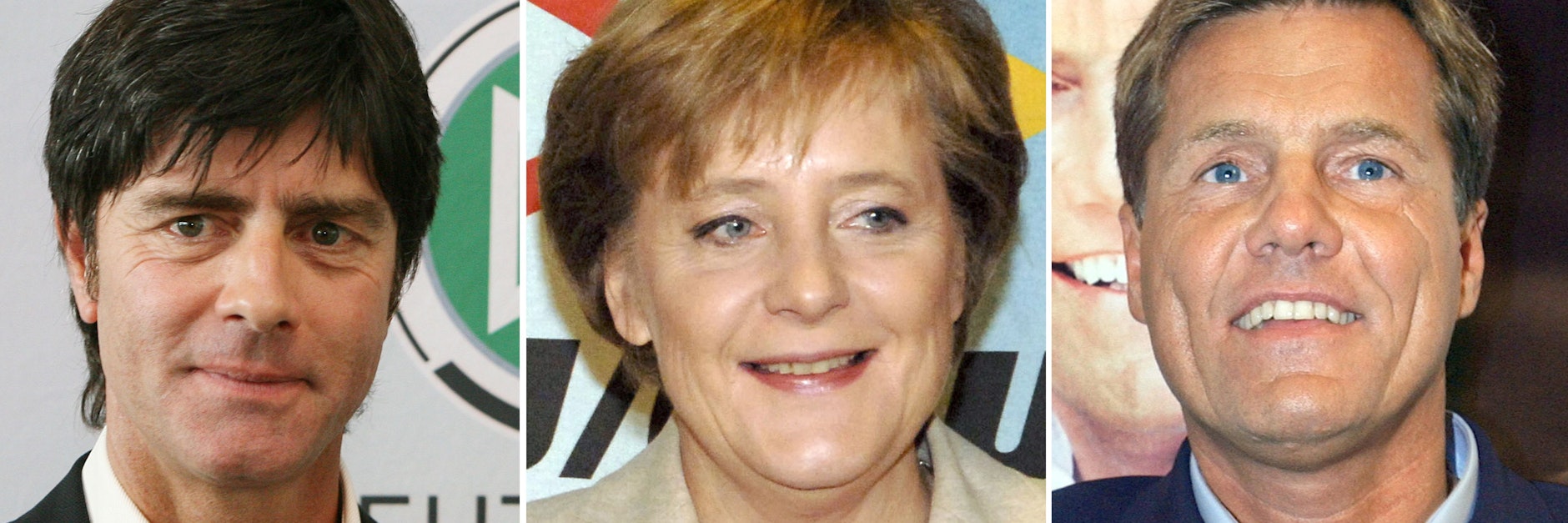 So sahen Jogi Löw (2006), Angela Merkel (2005) und Dieter Bohlen (2002) aus, als sie ihre Jobs antraten, die sie 2021 hinter sich lassen.