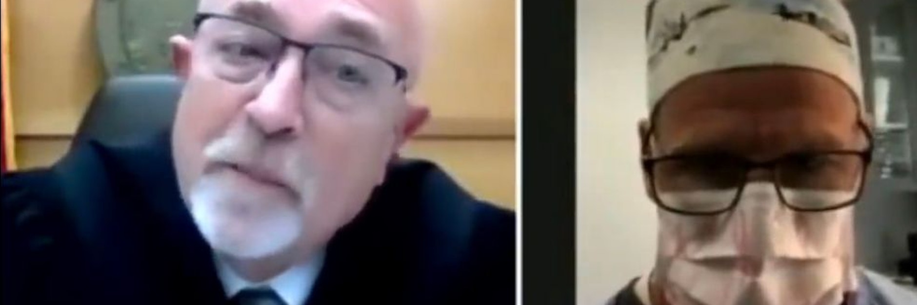 Richter Gary Link (li.) und&nbsp;Dr. Scott Green während der Zoom-Schalte.&nbsp;