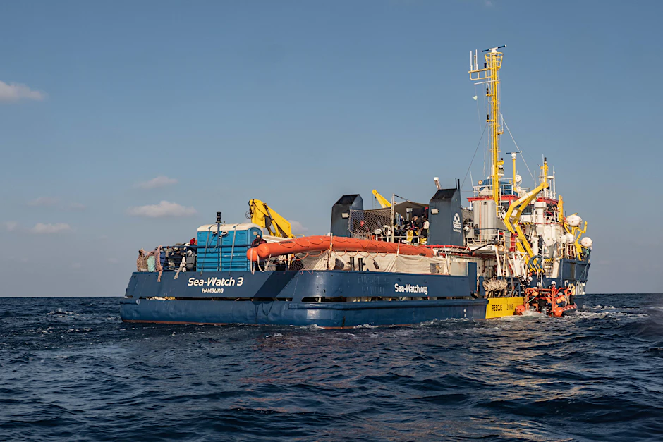 Das Schiff „Sea-Watch 3“ der Seenotrettungsorganisation Sea-Watch.