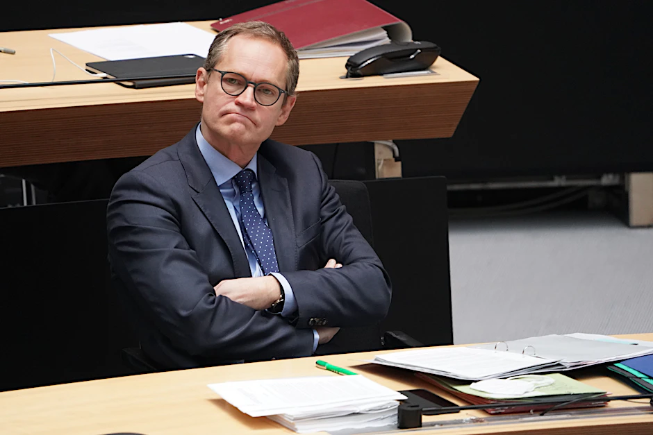 Michael Müller (SPD), Regierender Bürgermeister, während der letzten Abgeordnetenhaussitzung.
