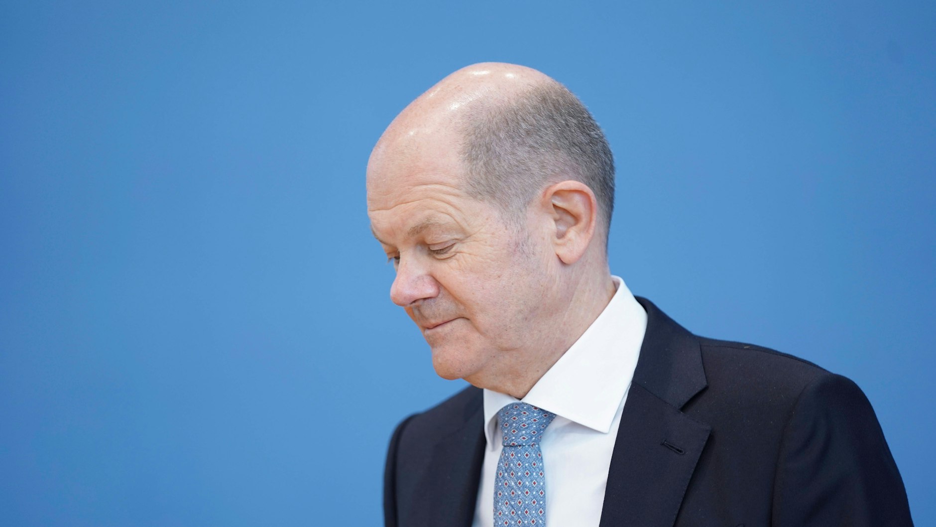 Bundesfinanzminister Olaf Scholz verteidigte am Mittwoch auf der Bundespressekonferenz den Finanzplan bis 2025.&nbsp;