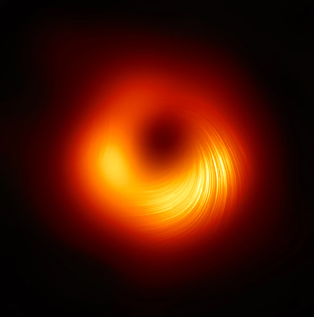 Forscher machen Magnetfelder an Schwarzem Loch sichtbar