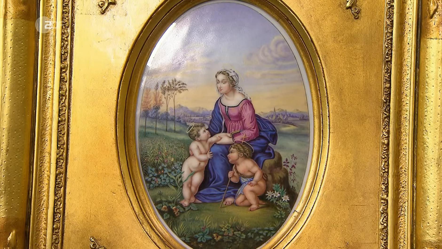 Das Bild, das bei „Bares für Rares“ bewertet wurde, ist auf Porzellan gemalt.