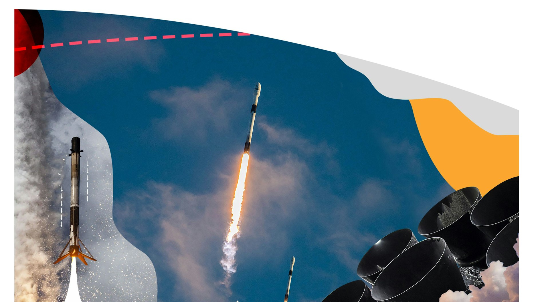 Each Falcon 9 rocket launch puts 60 new Starlink satellites into space.