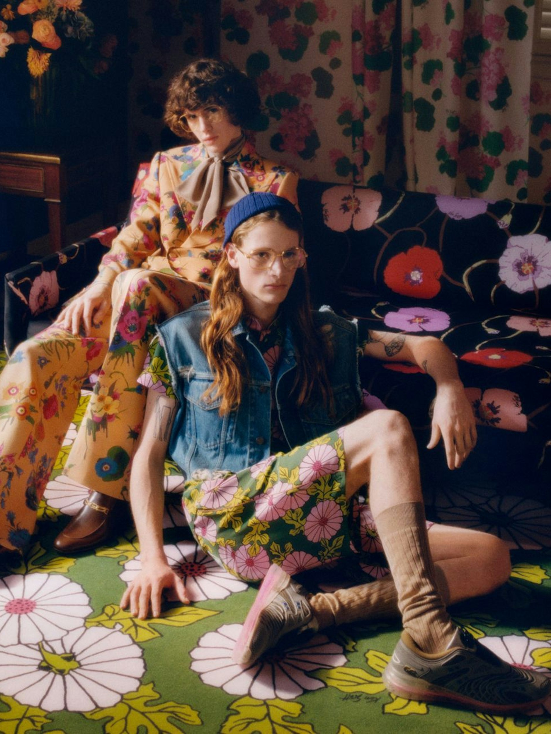 Eccentricity rules! For spring, Gucci tempts with Ken Scott floral prints. <br>