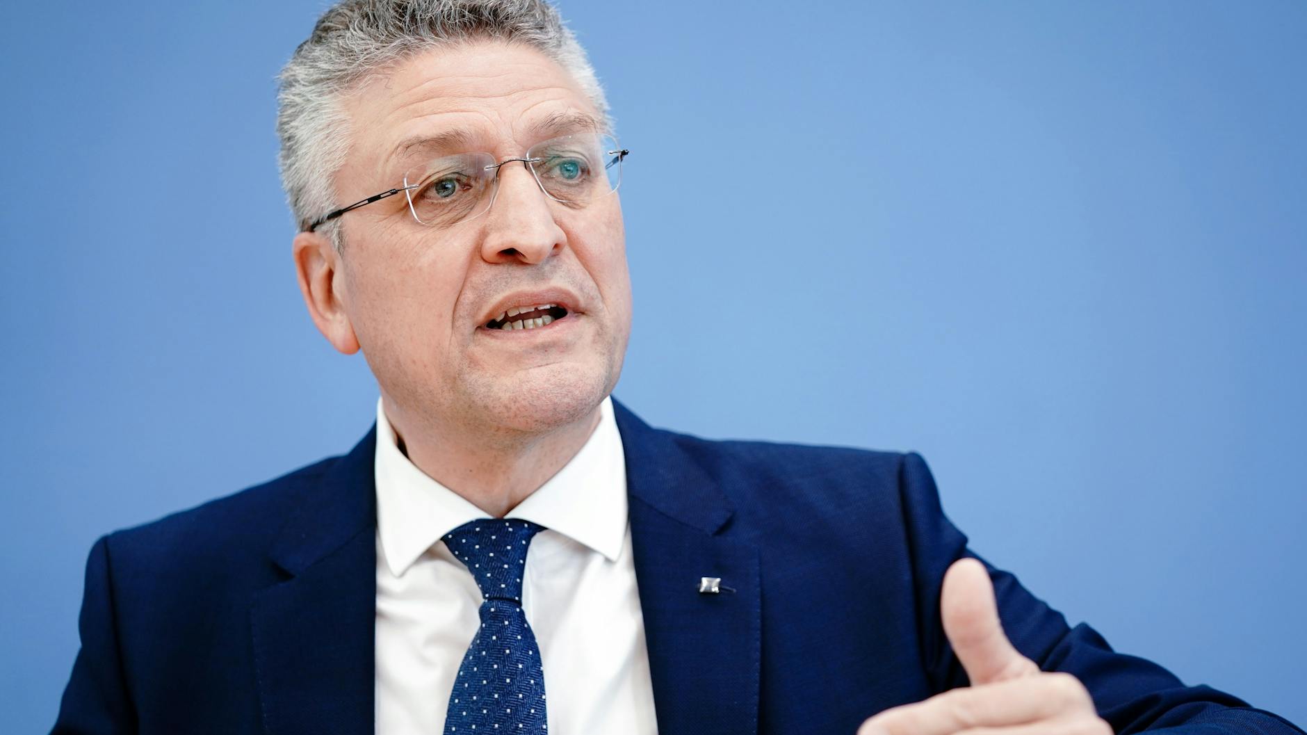 Lothar Wieler, Präsident des Robert Koch-Instituts, bei der Pressekonferenz zur Corona-Lage vor Ostern.