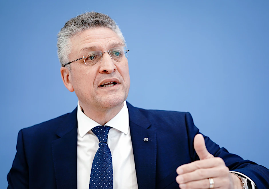 Lothar Wieler, Präsident des Robert Koch-Instituts, bei der Pressekonferenz zur Corona-Lage vor Ostern.