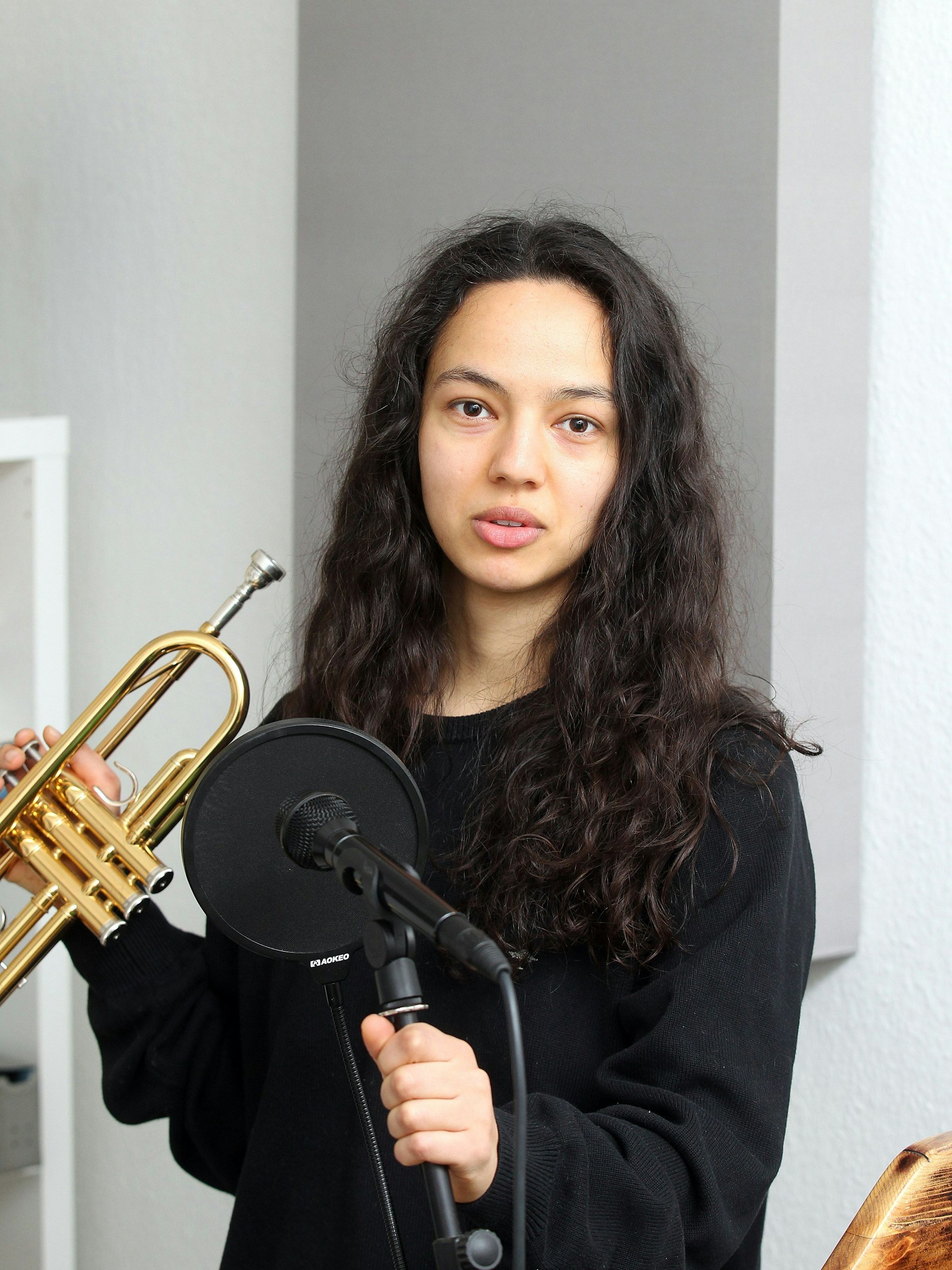 Valeria Delé spielt bei Auftritten manchmal auch ein Solo mit der Trompete.