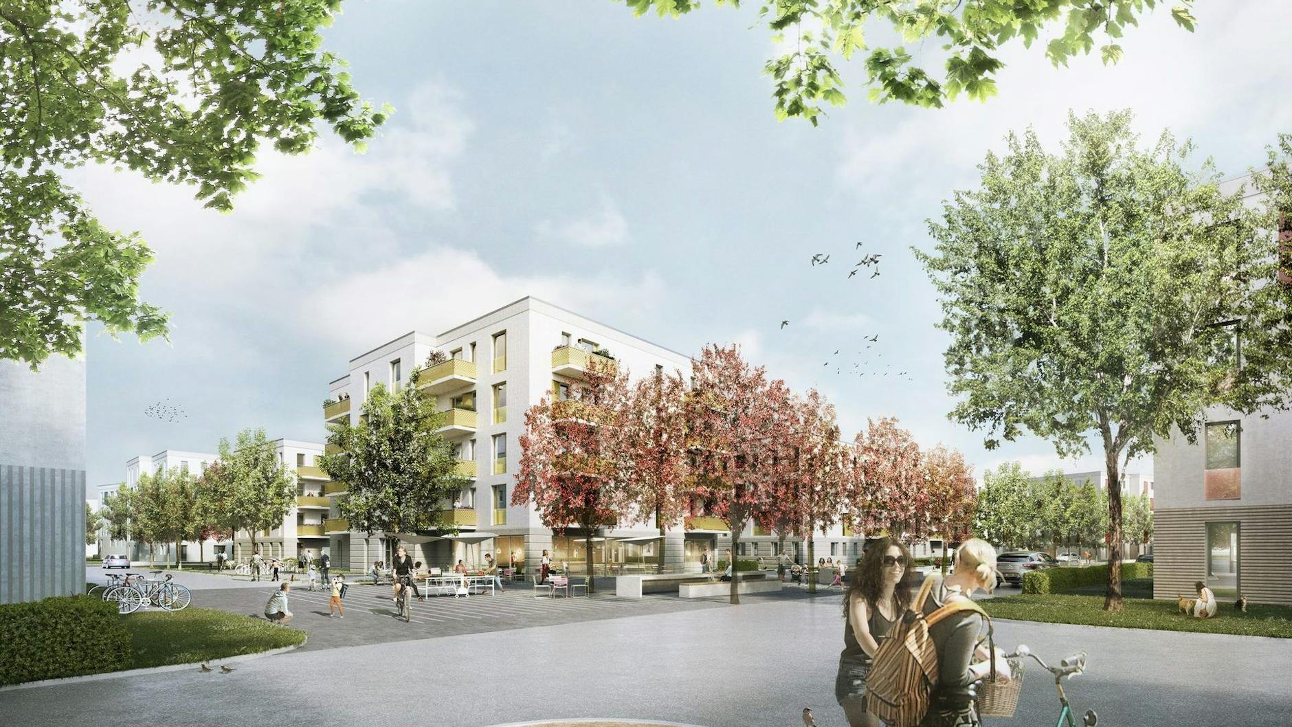 Zukunftsvision: So soll das neue Viertel auf den Buckower Feldern aussehen.