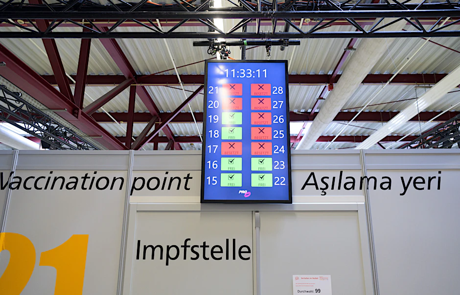 Das Impfzentrum in Tegel.