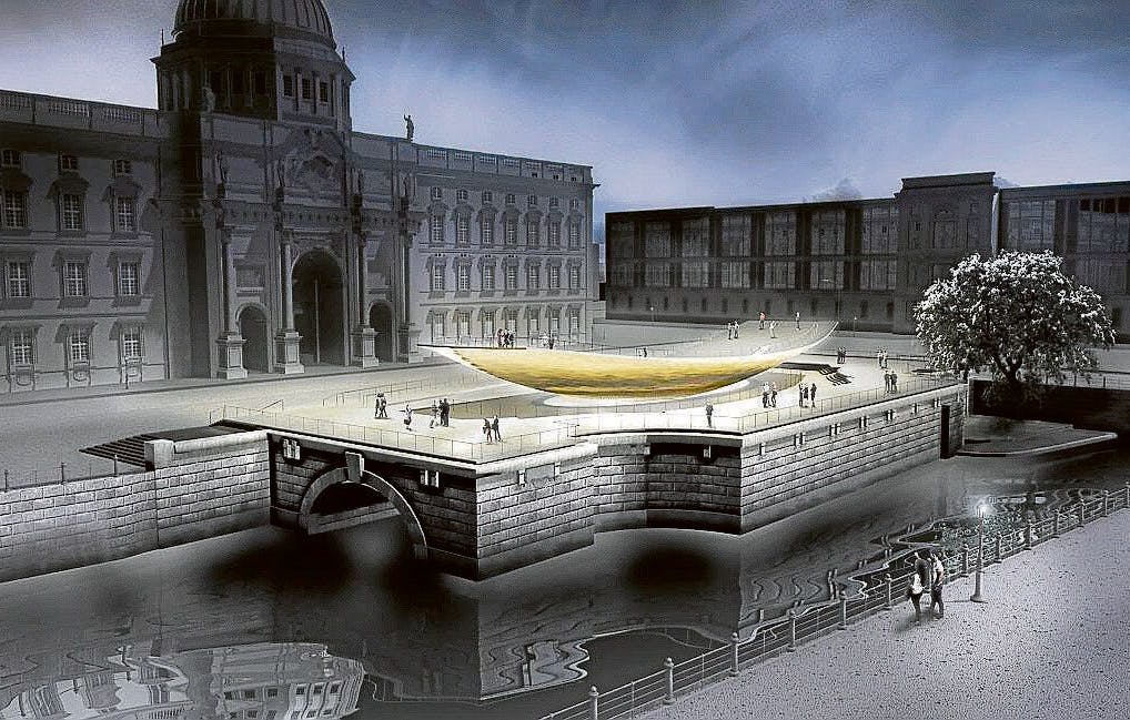 Der Siegerentwurf für das Freiheits- und Einheitsdenkmal.