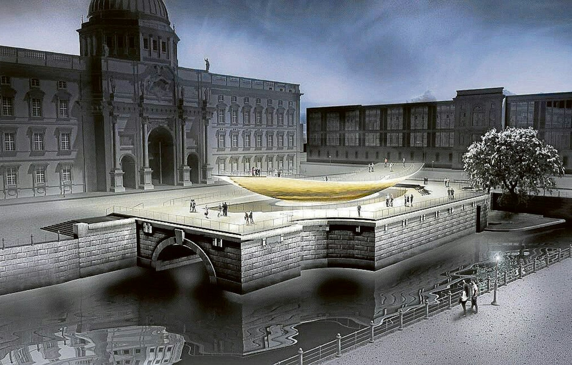 Der Siegerentwurf für das Freiheits- und Einheitsdenkmal.