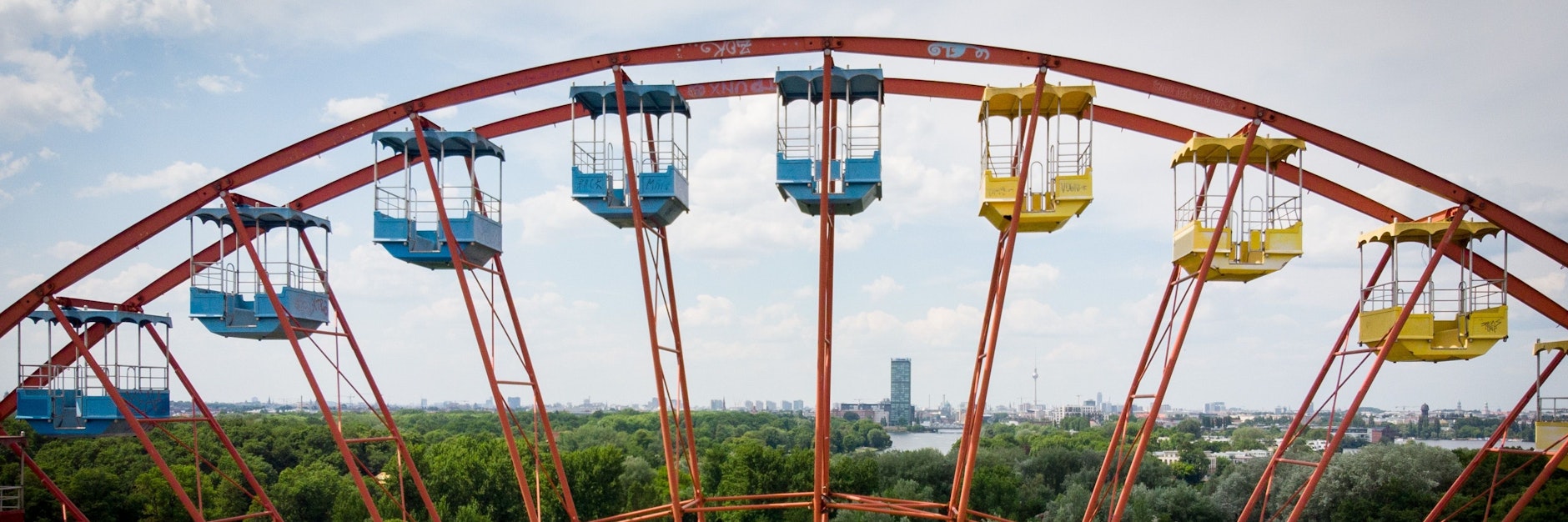 Das Riesenrad im Spreepark wurde abgebaut, soll nun saniert werden.