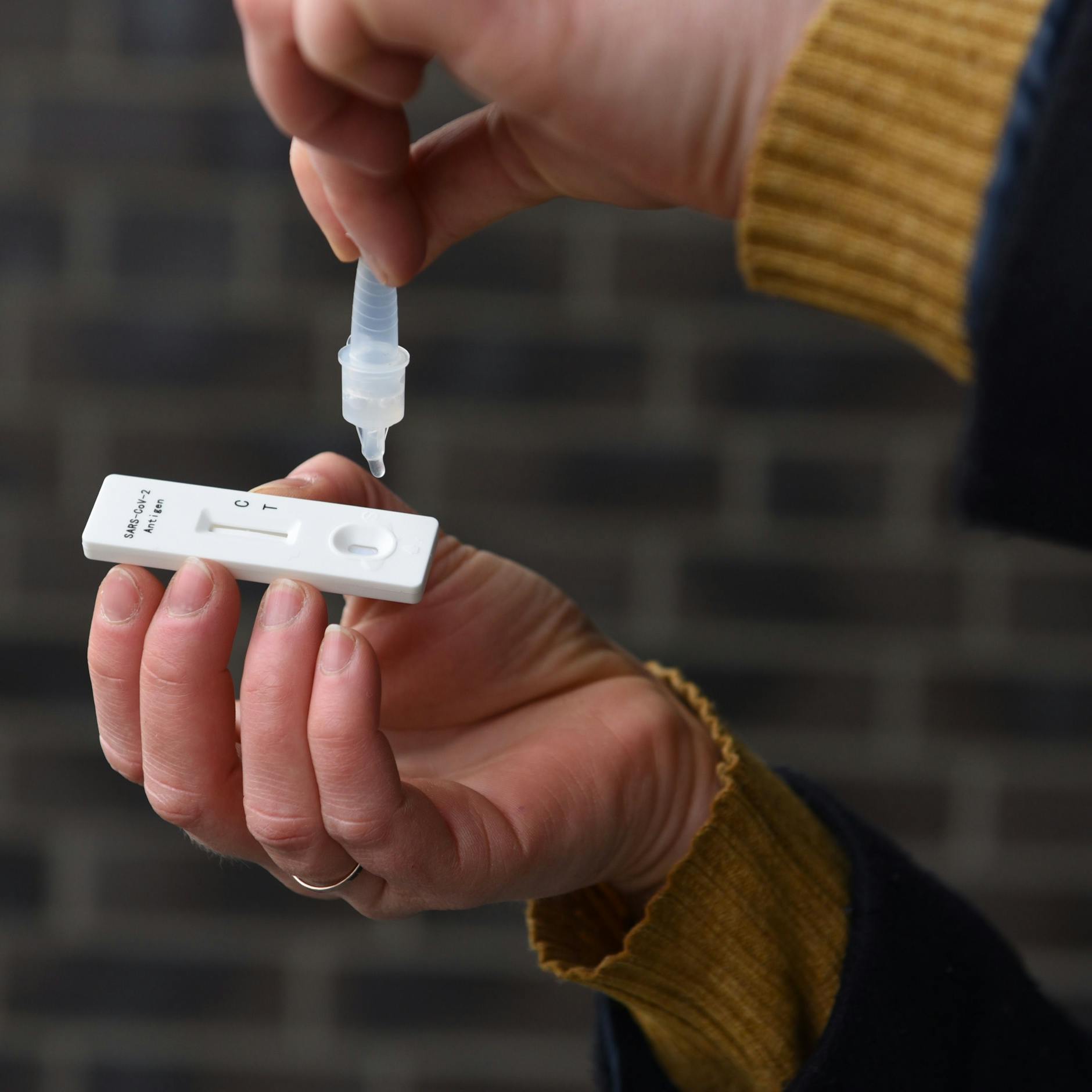 Tröpfchen auf die Kassette, dann heißt es 15 Minuten warten. 