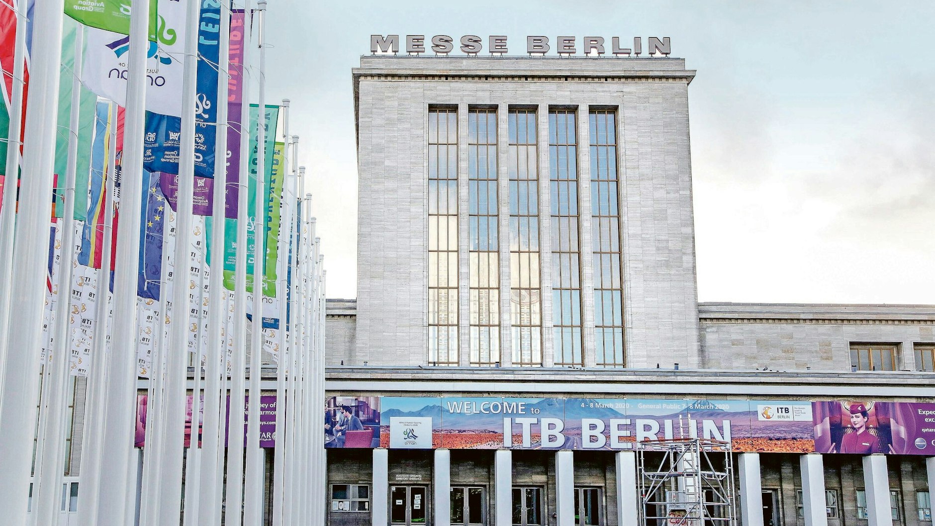 Auf dem Messegelände Berlin findet die ITB normalerweise statt.