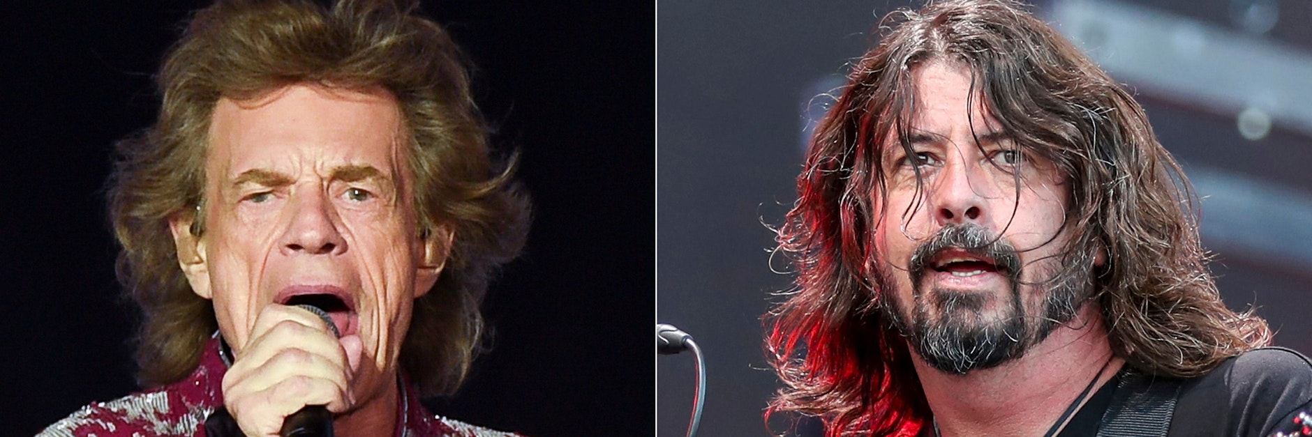Die beiden Stars, Mick Jagger und Dave Grohl, auf unterschiedlichen Festivals im Jahr 2019. Damals hätten beide wohl nicht gedacht, dass sie einmal gemeinsame Sache machen werden.&nbsp;&nbsp;