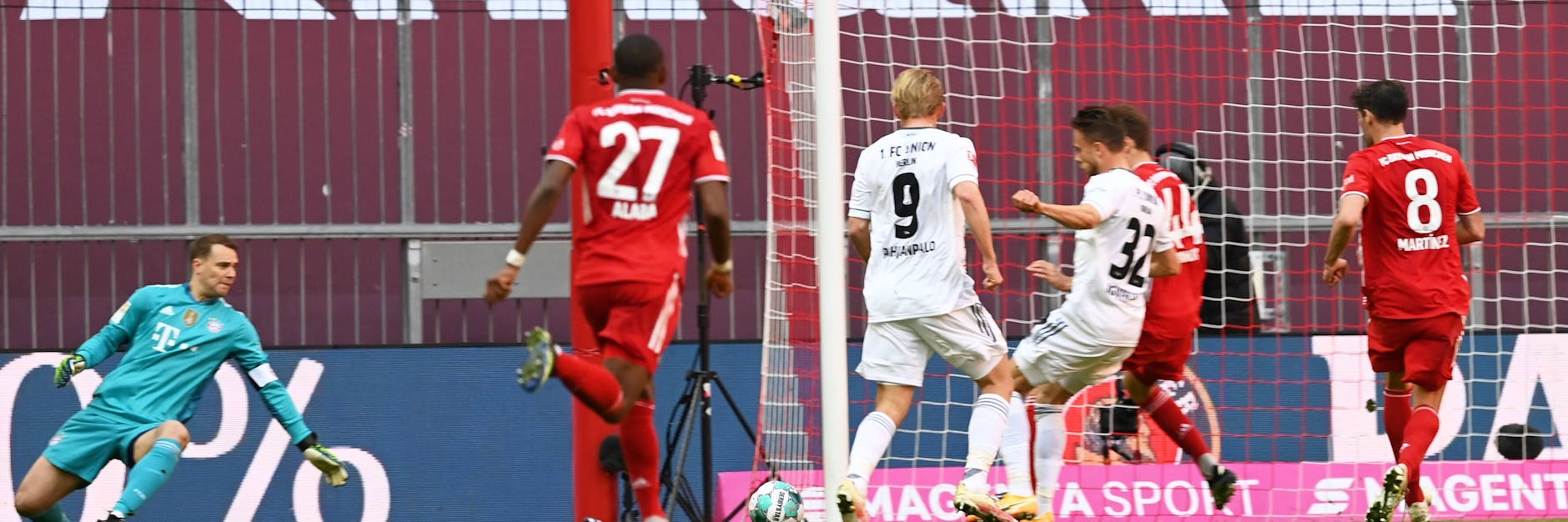 Das erste Jokertor in der Rückrunde: Marcus Ingvartsen trifft zum 1:1 gegen den FC Bayern.
