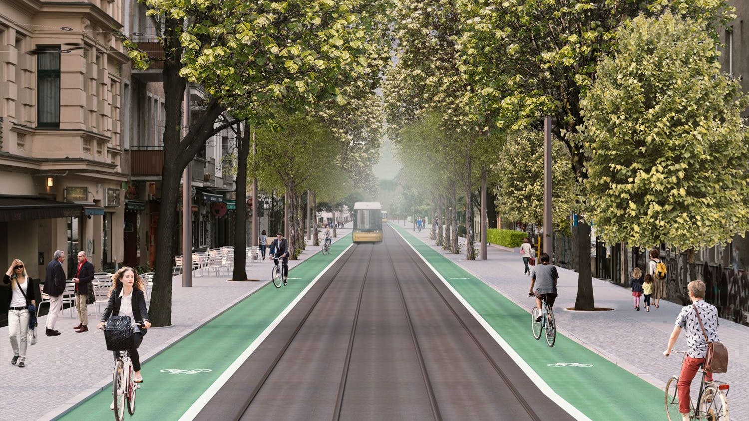 Künftig fahren und parken hier keine Autos mehr: die Falckensteinstraße in Kreuzberg.