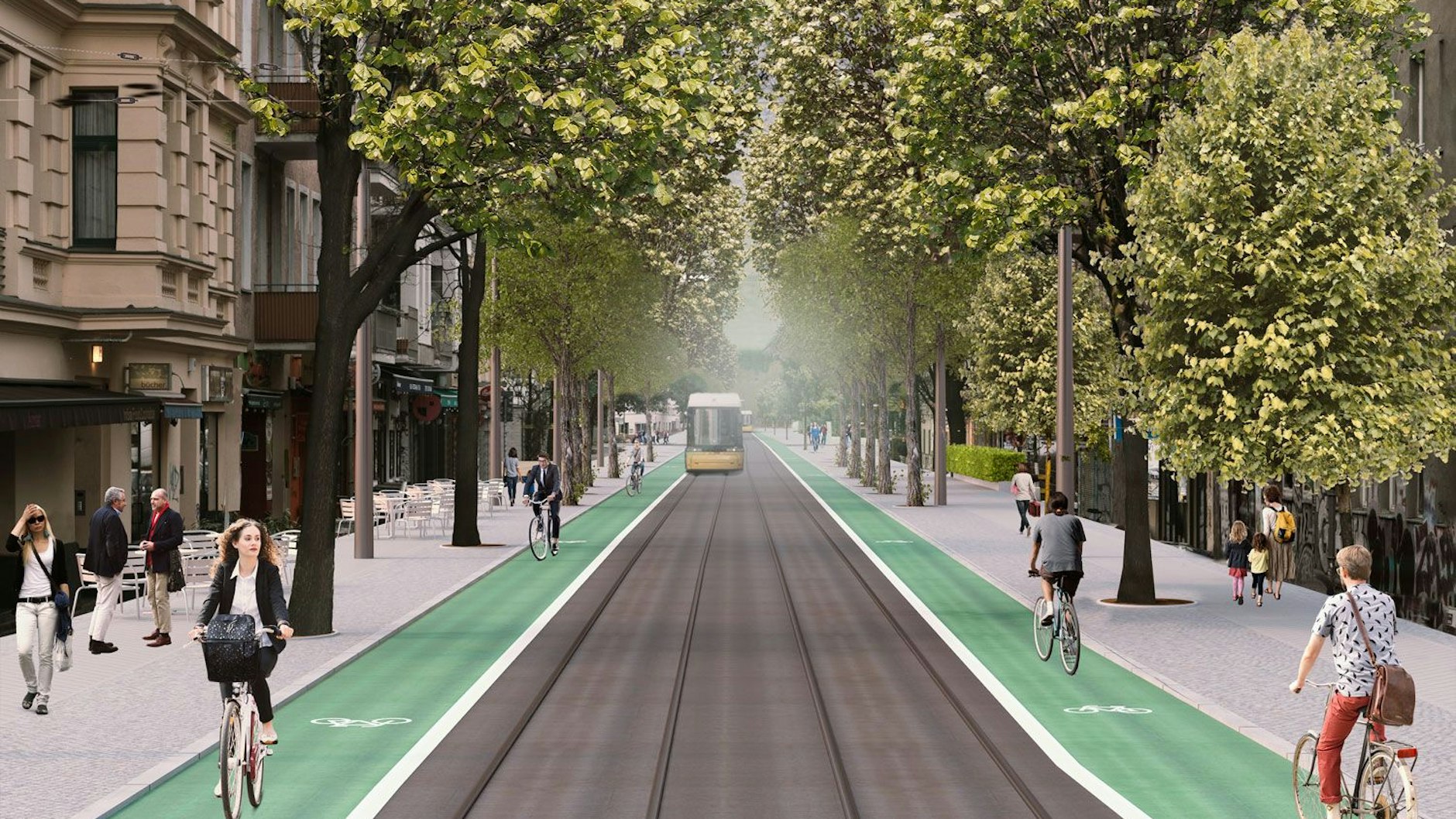 Künftig fahren und parken hier keine Autos mehr: die Falckensteinstraße in Kreuzberg.