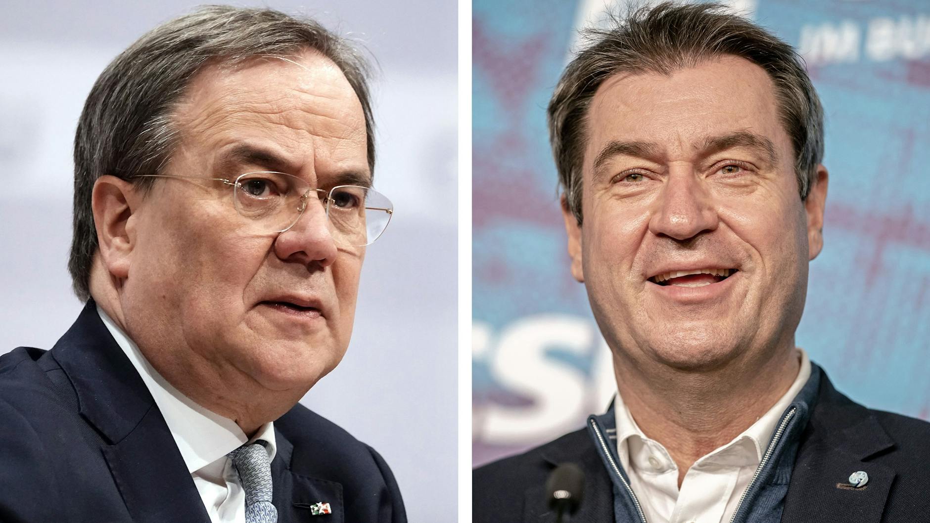 Markus Söder und Armin Laschet sprechen am Samstag weiter darüber, wer von ihnen beiden bei der Bundestagswahl als Kanzlerkandidat antreten soll.