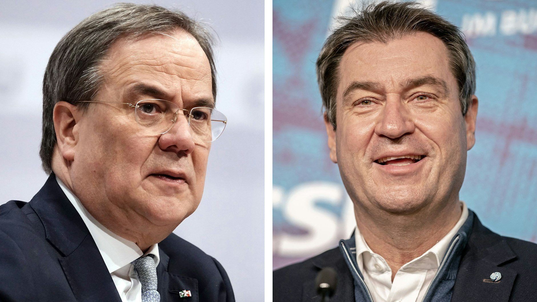 Markus Söder und Armin Laschet sprechen am Samstag weiter darüber, wer von ihnen beiden bei der Bundestagswahl als Kanzlerkandidat antreten soll.