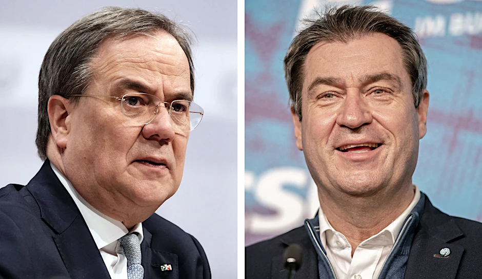 Markus Söder und Armin Laschet sprechen am Samstag weiter darüber, wer von ihnen beiden bei der Bundestagswahl als Kanzlerkandidat antreten soll.