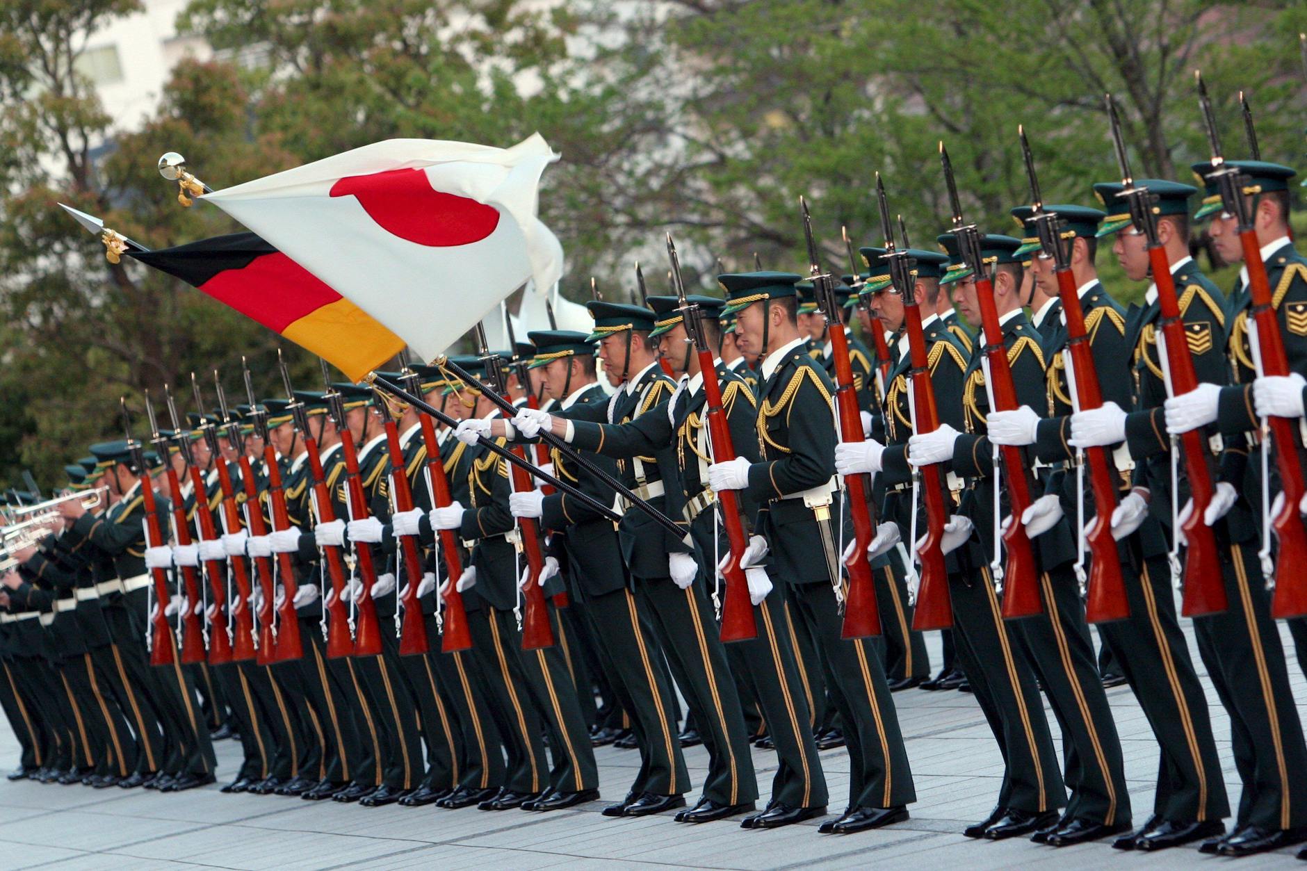 Die japanische Ehrengarde.